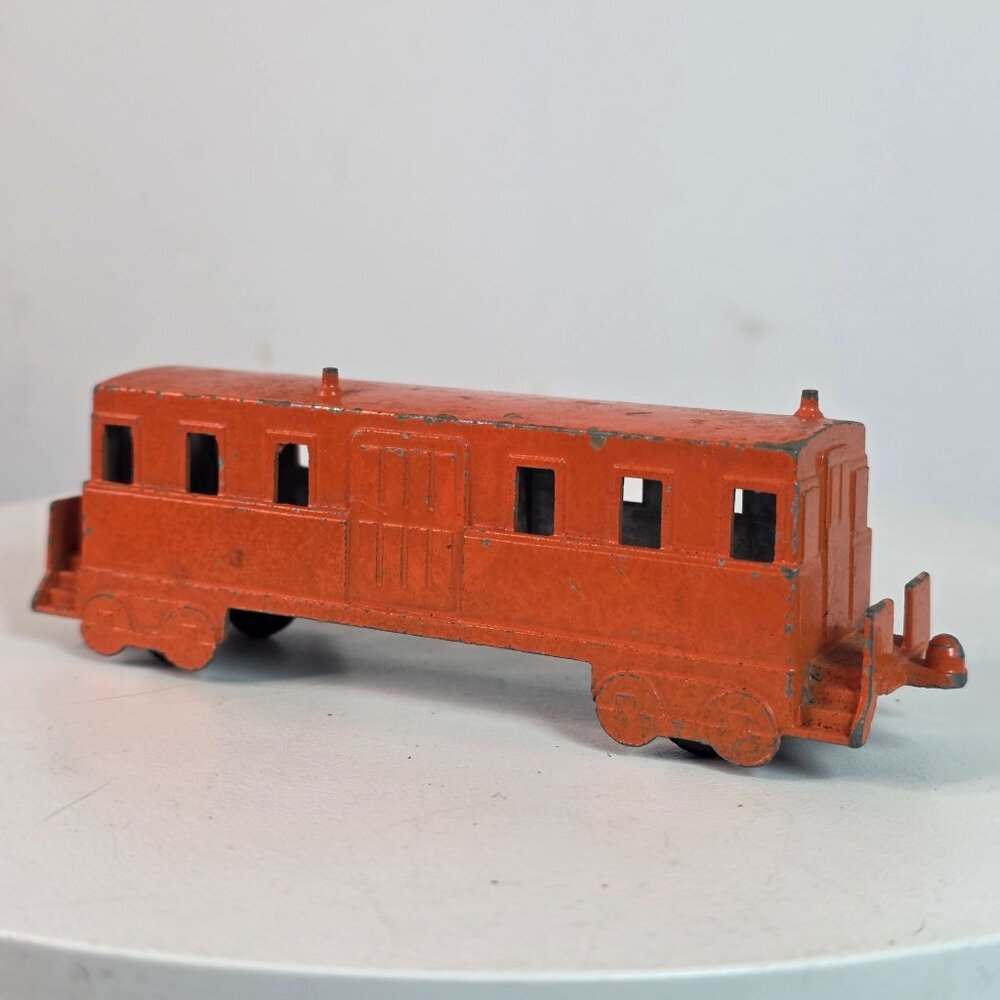 Vintage Midgetoy Orange Metal Train Carriage